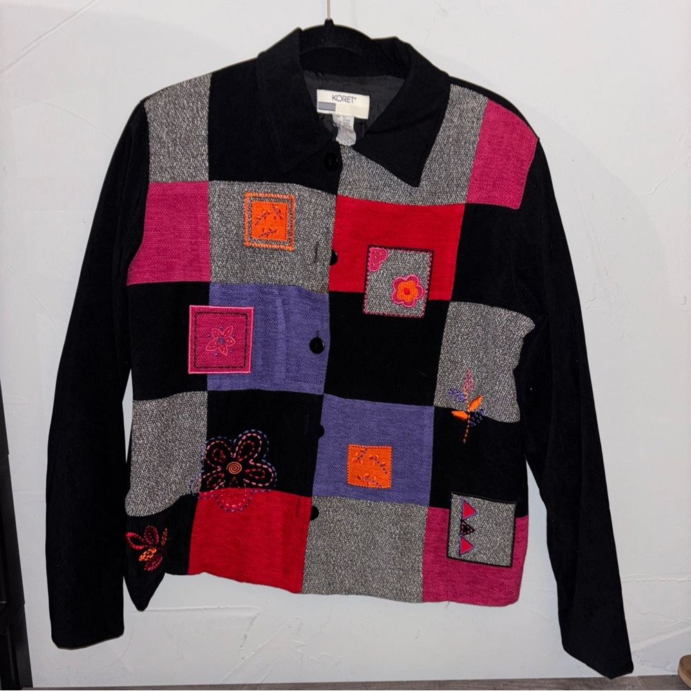 Vintage Koret Women's Patchwork Jacket - Multicol… - image 2